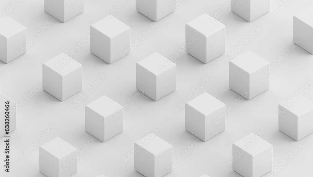 Poster 3d rendering of geometric shapes. computer generated minimalistic background with cubes. modern desi