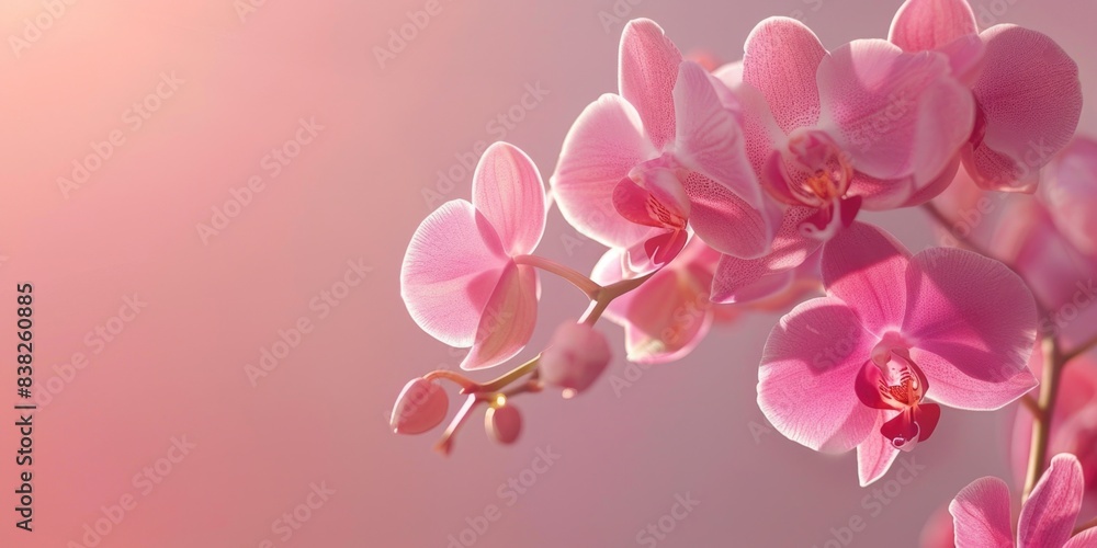 Wall mural A pink flower sits alone in a vase