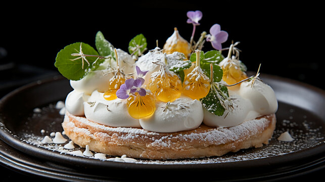 A Vibrant Food Photograph of a Lemon Tart