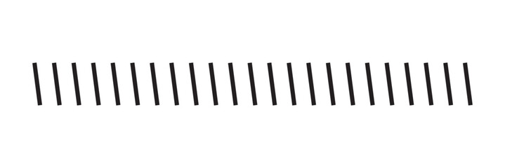 Slash line. Border with diagonal lines. Angle of tilt stripes. Diagonal parallel lines slash divider tilt strip geometric border vector.