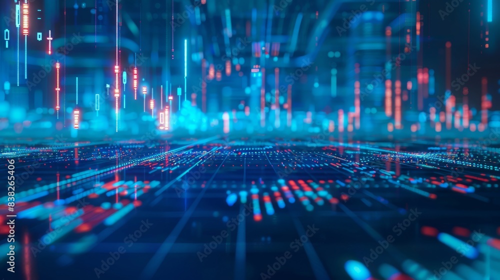 Aufkleber stock chart of cryptocurrency on blockchain polygon peer to peer background. global cryptocurrency b