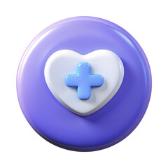 Obraz premium 3D health icon highly detailed isolated on transparent background PNG file