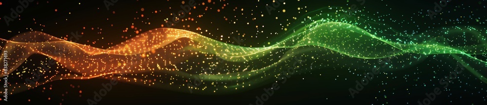 Poster icon of a neural network in 3d. big data and cybersecurity. data stream. global database and artific
