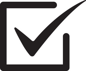 Check box icon with correct, accept checkmark icons tick box checked. Check mark icon symbols vector.