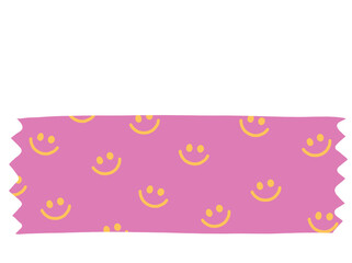 washi tape design, washi tape png, washi tape clipart, Sticky strips. Colored decorative tape mini washi sticker decoration. Cute smile washi tape design.