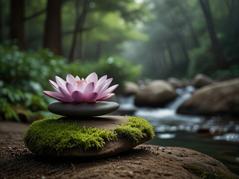 zen garden with water
