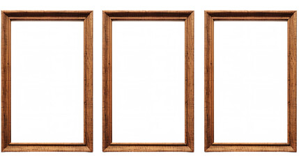 wooden frame on white