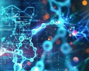Obraz premium Imagine a collaboration between a microbiologist and an engineer in a visual representation, abstract , background