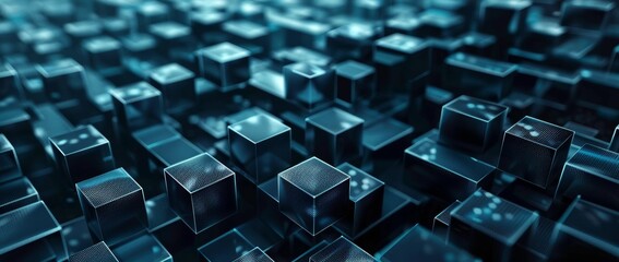 Using smart contracts for business agreements on the blockchain - illustration rendering