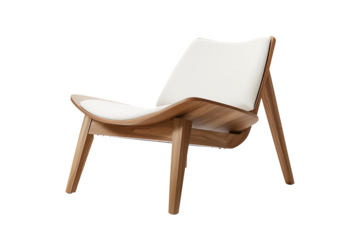 The scandinavian chair  front side  isolated white background