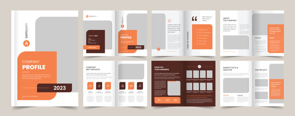 Company Profile Layout, Annual Report, Business Template