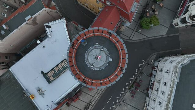 Narrow streets and old, beautiful buildings of Cottbus City in Germany.
