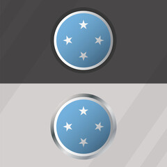 Vector Micronesia Round Flag Template