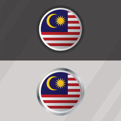 Fototapeta premium Vector Malaysia Round Flag Template
