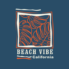 Beach vibe California summer graphic tee