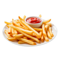 french fries and ketchup