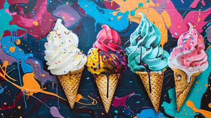 A community ice cream social with various activities