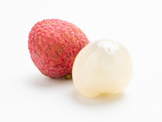 Fototapeta premium lychee on a white background