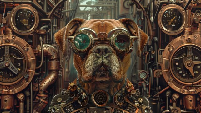 Steampunk Boxerdoodle