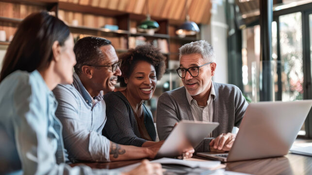 Senior Couple Discussing Retirement Portfolio with Financial Advisor - Financial Planning and Investment Consultation for Elderly Couple