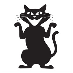 Cat Vetor, silhouette, illustration,