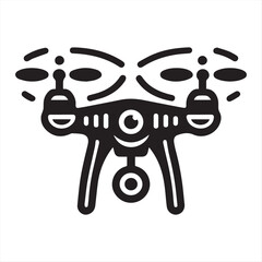 Drone, vector, silhouette