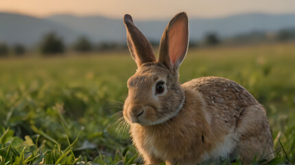 Fototapeta premium a rabbit that is sitting in the grass