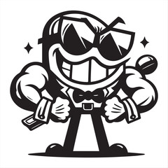 Funny cartoon character vector
