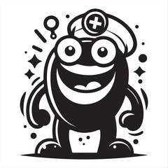 Funny cartoon character, vector