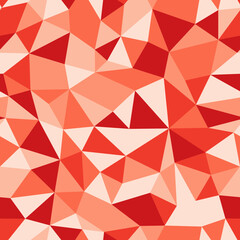 Vibrant vector tiles. Seamless vector illustration. Compact triangles size. Repeatable pattern. Coral Reef color palette.