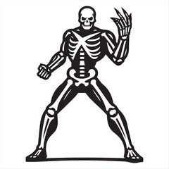 Funny, skeleton x man silhouette