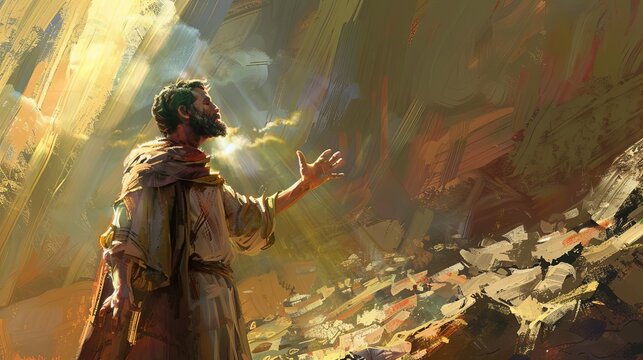 spiritual visions john the apostles prophetic revelations digital illustration