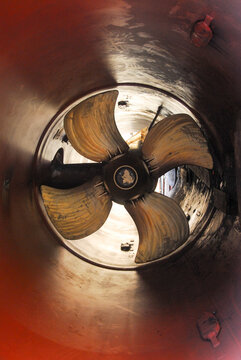 Bow truster tunnel and propeller
