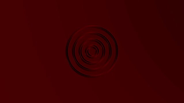 Abstract animated dark gray background. Indented circles moving outwards. 4k ready to loop