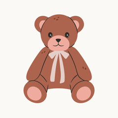 Vector illustration of a bear toy