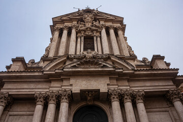The facade of a grand renaissance church
