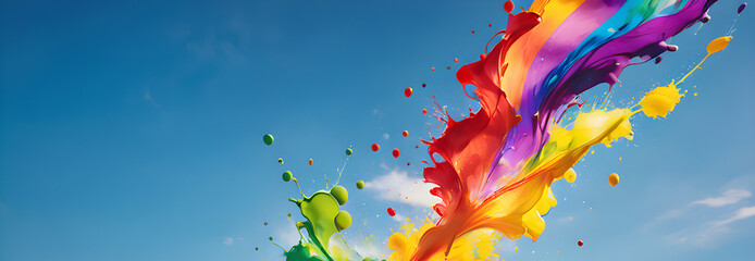 Pride Flag abstract Style with paint splash