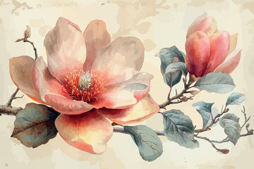 Watercolor hand painted bouquеt of flowers. Can be used as romantic background for web pages