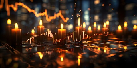 Stock market investment graph illustration. Concept Finance, Stock Market, Investment, Graph, Illustration