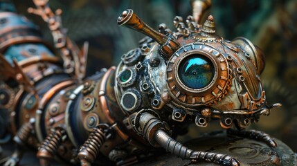 Fototapeta premium Steampunk Inchworm.