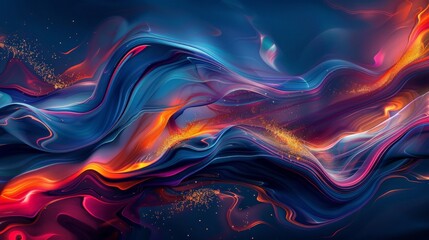 Abstract Color Splash: Create a dynamic abstract color splash with bold hues and fluid shapes, suitable for modern art