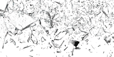 PNG shattered glass pieces background transparent