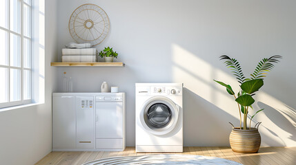 Modern laundry room A room for cleaning clothes to look new