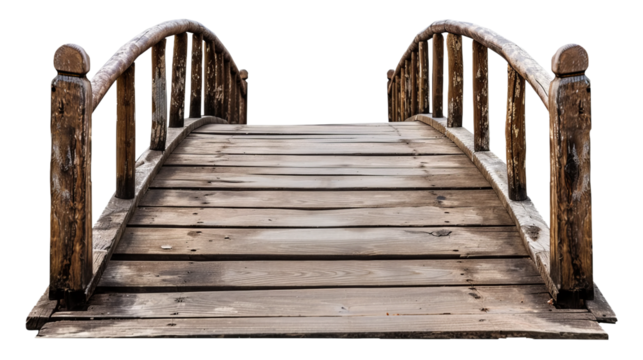 wooden bridge in the forest