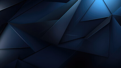 A dark blue geometric abstract background with sharp, angular shapes creating a modern and stylish design.

