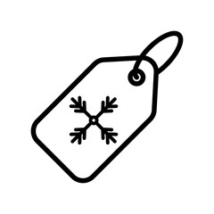 Winter tag line icon. Winter season icon. Winter icon isolated on white background. Transparent background, minimalist symbol. Vector images