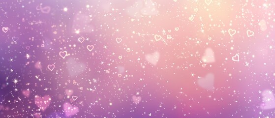 Romantic Heart Sparkles Background Pink Purple Glitter Light Illustration for Romantic Projects, Valentine's Day cards, wedding invitations, love-themed designs, and romantic backgrounds.