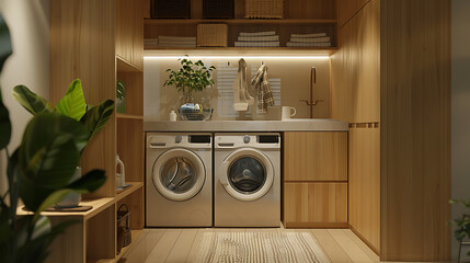 Modern laundry room A room for cleaning clothes to look new
