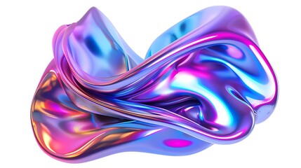 Abstract, colorful, and iridescent 3D render with vibrant hues and smooth, flowing shapes. Perfect for digital art and design projects.
