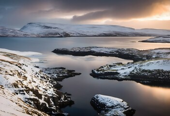 Obraz premium A view of the Shetland Island off the coast of Scotland